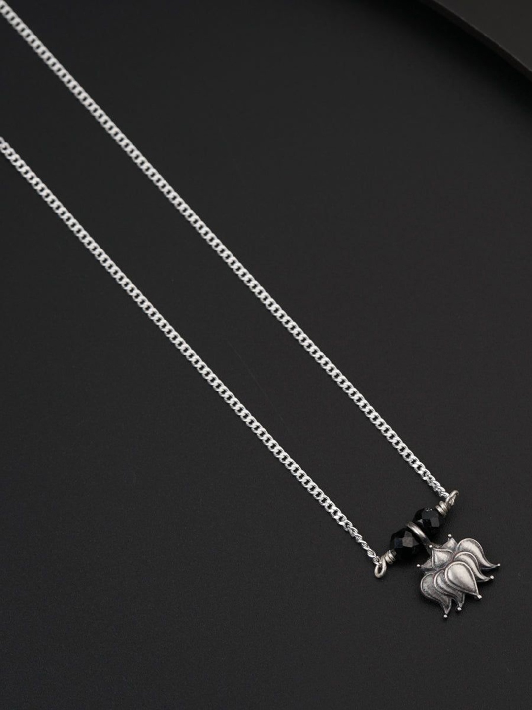 

House of Aadyaa Silver Artificial Beads Beaded Mangalsutra
