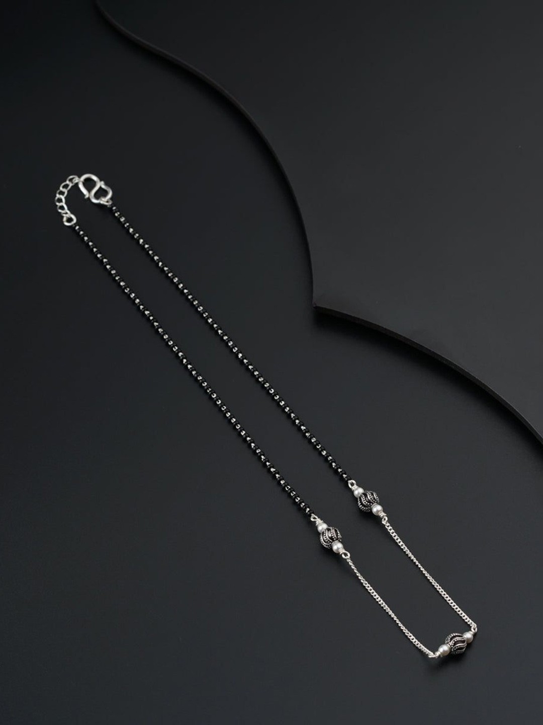 

House of Aadyaa Silver Artificial Beads Beaded Mangalsutra