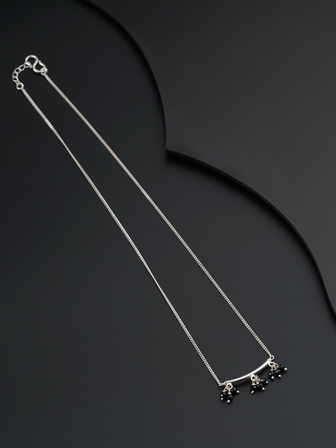 

House of Aadyaa Silver Artificial Beads Mangalsutra