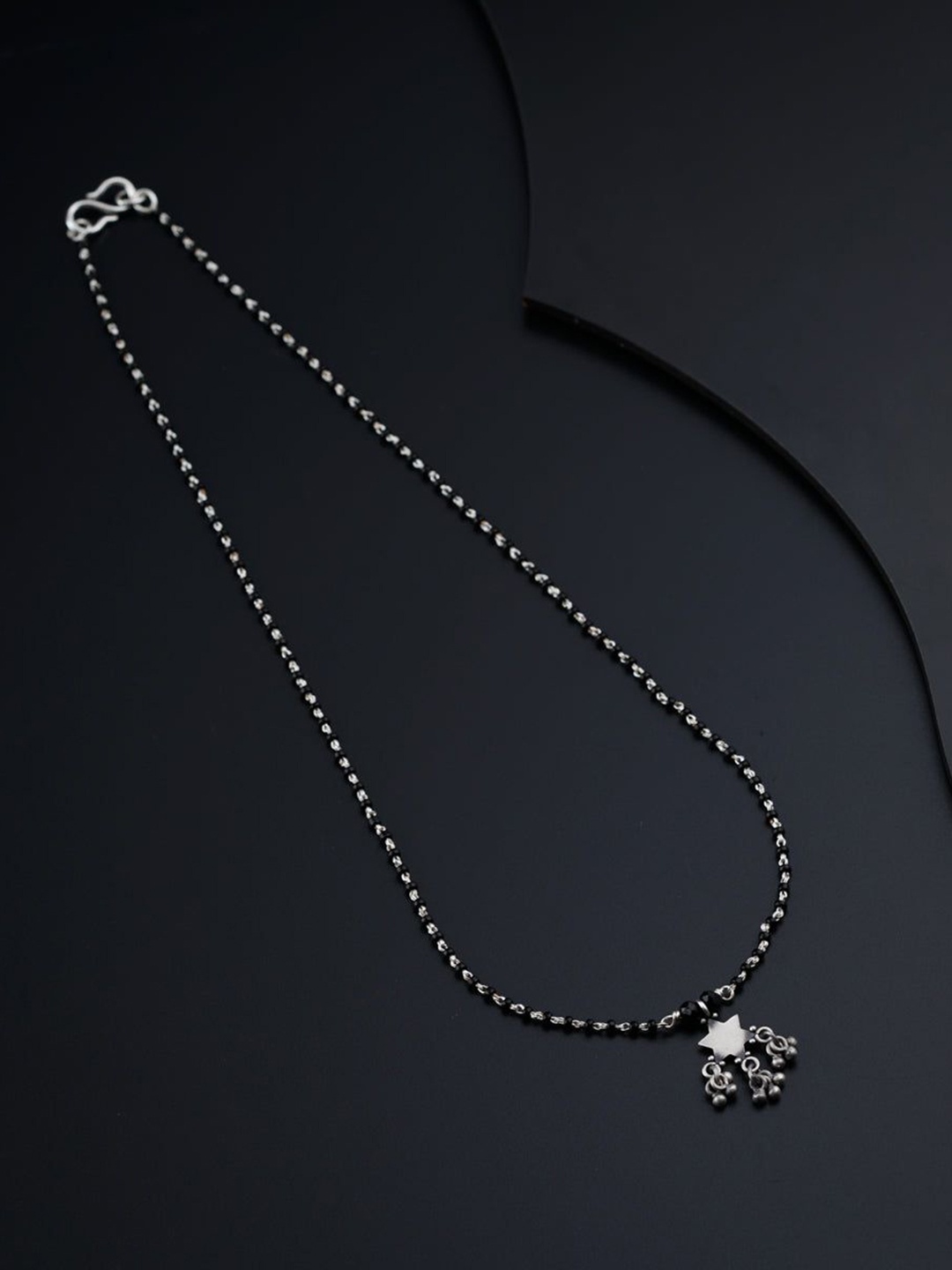 

House of Aadyaa Silver Artificial Beads Beaded Mangalsutra