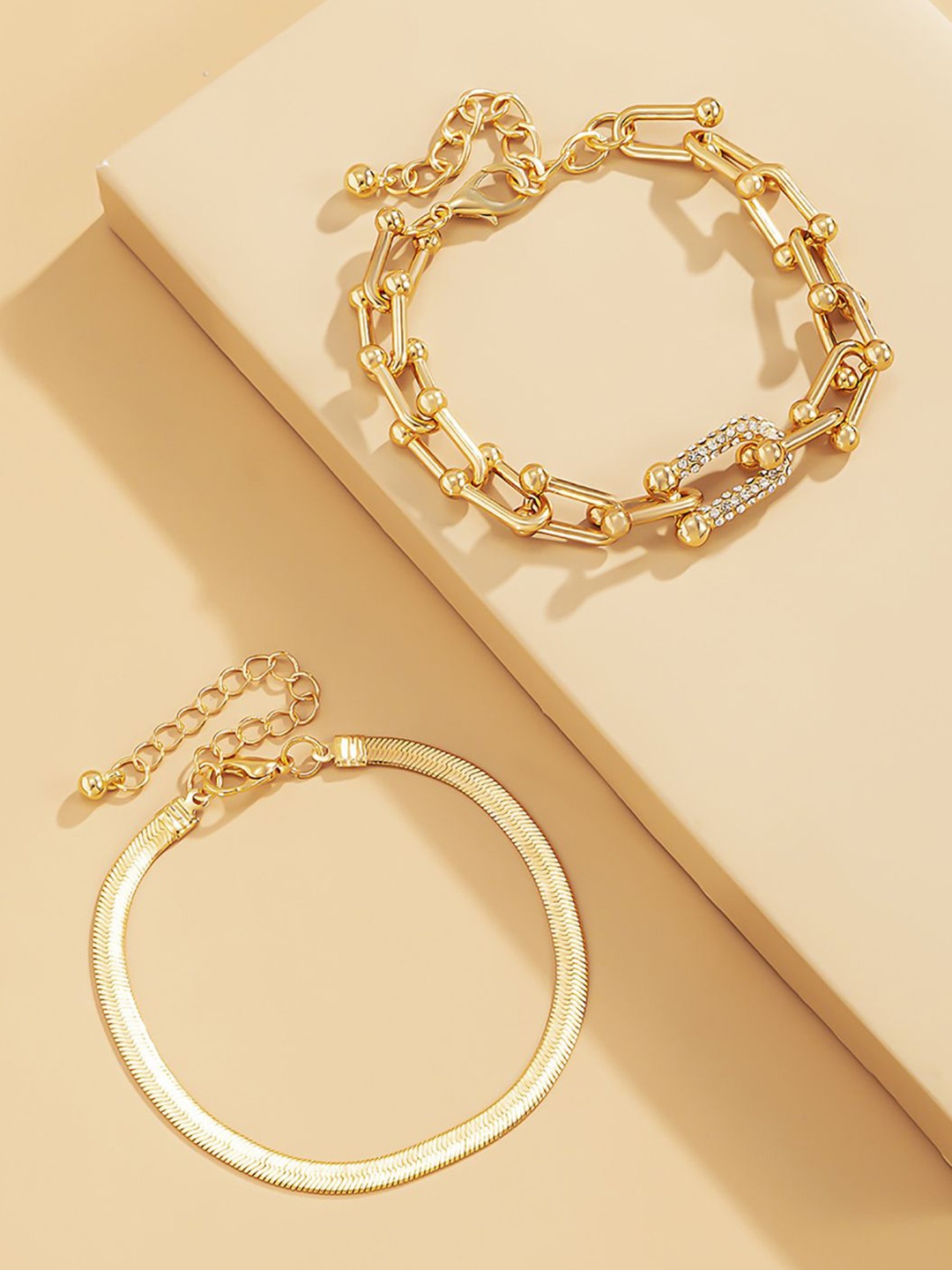 

StyleCast x Revolte Set Of 2 Gold-Plated Link Bracelets