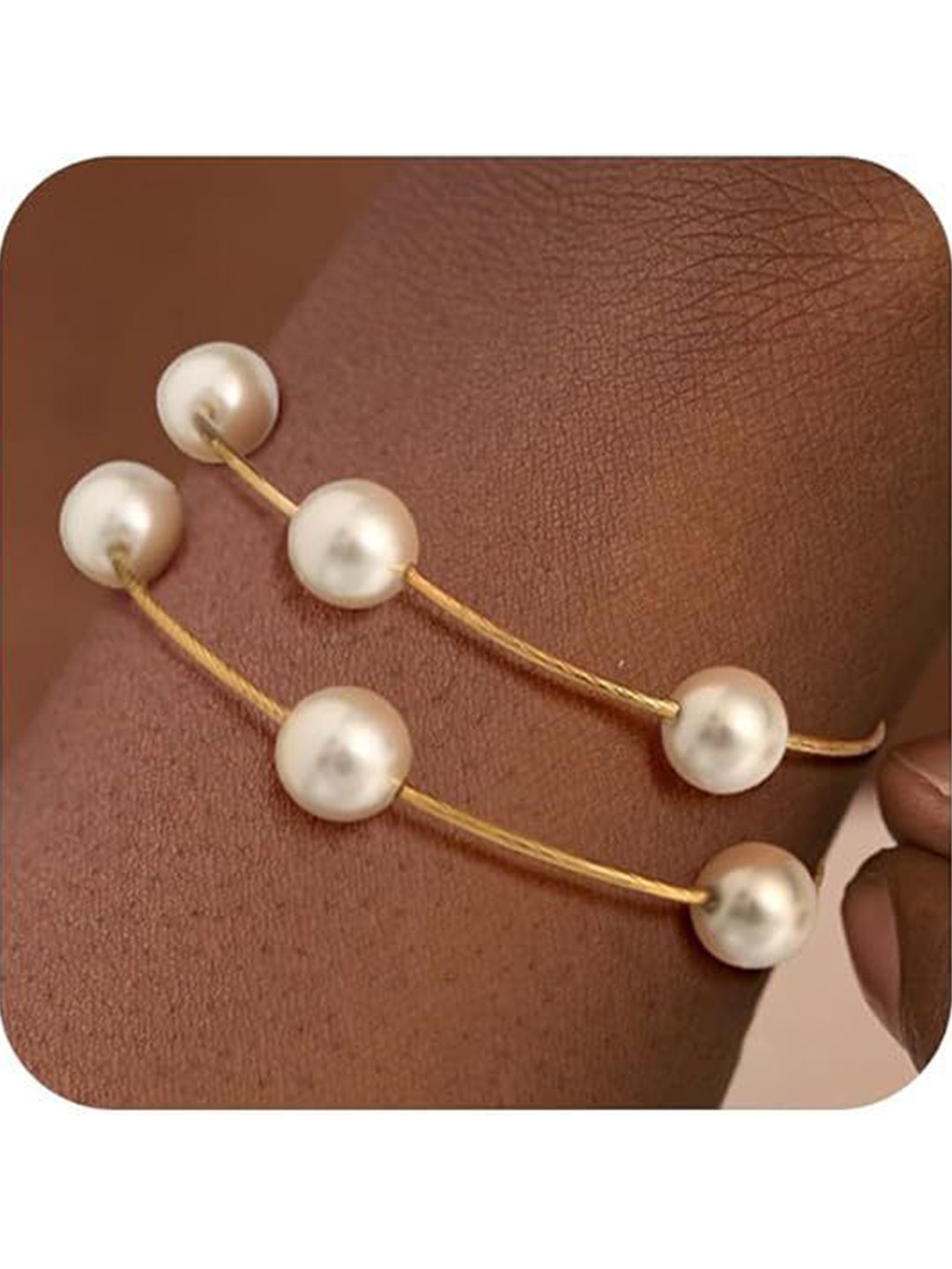 

StyleCast x Revolte Gold-Plated Beaded Stainless Steel Cuff Bracelet