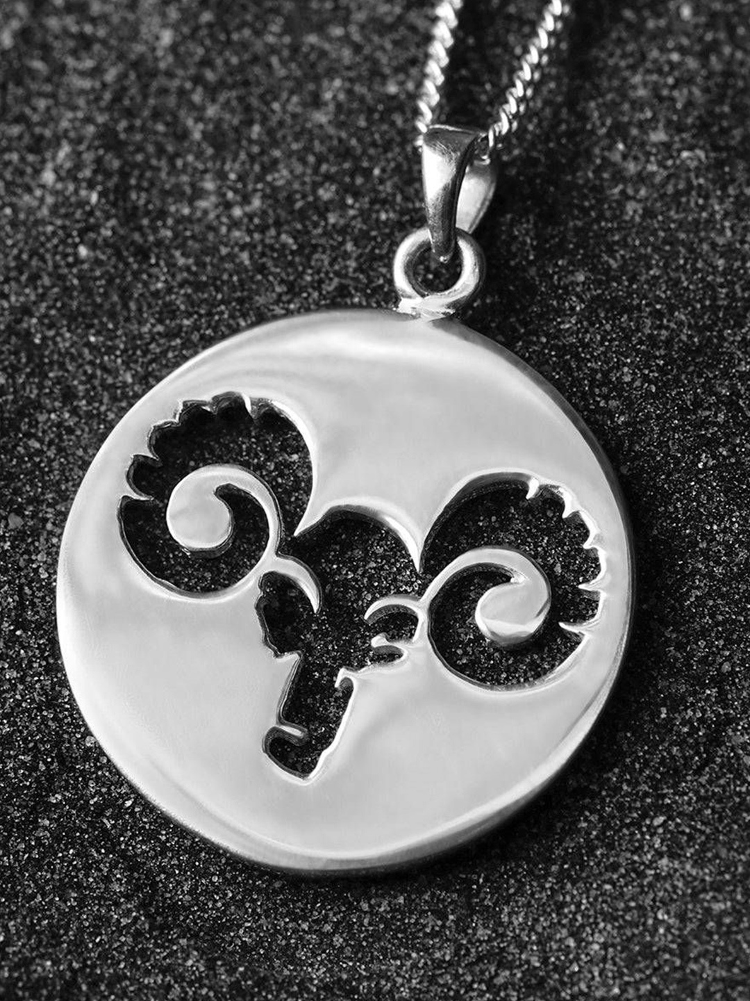 

House of Aadyaa 92.5 Sterling Silver Aries Pendant With Chain