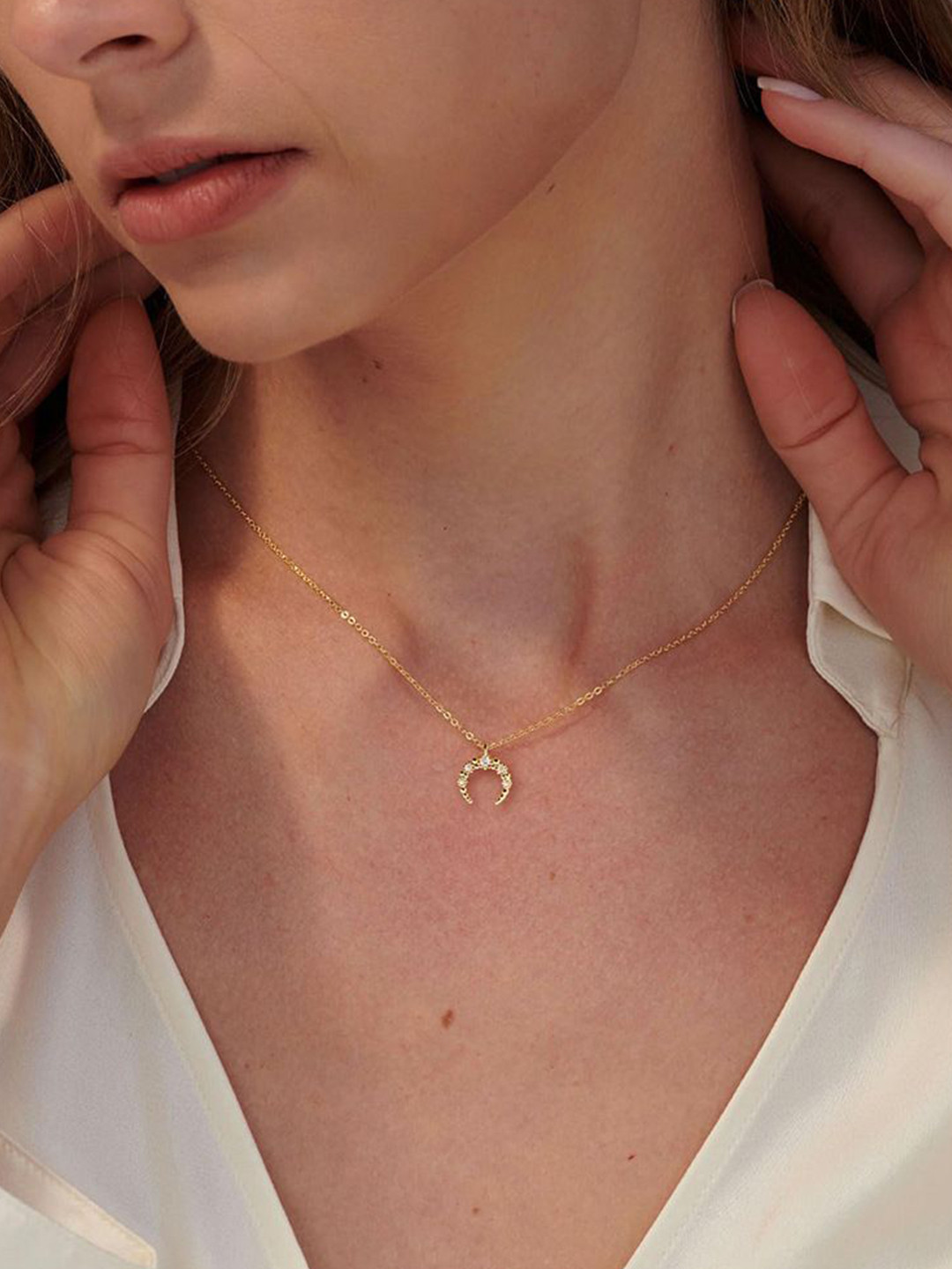 

StyleCast x Revolte Brass Gold-Plated Cubic Zirconia Studded Chain