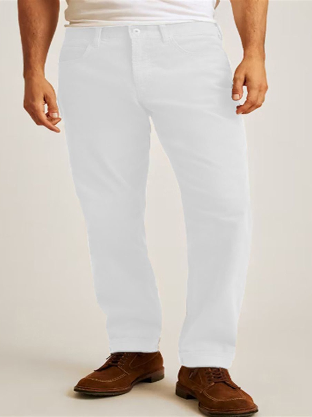 

StyleCast x Revolte Men Easy Wash Mid Rise Formal Trousers, White