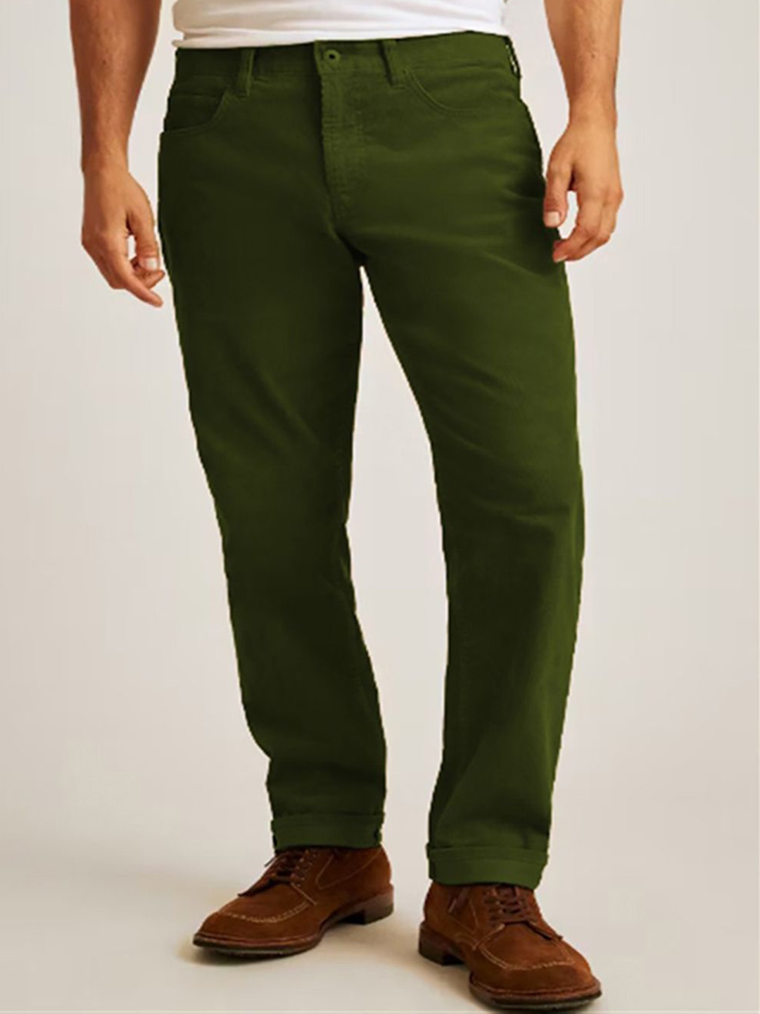 

StyleCast x Revolte Men Regular Fit Easy Wash Trousers, Green
