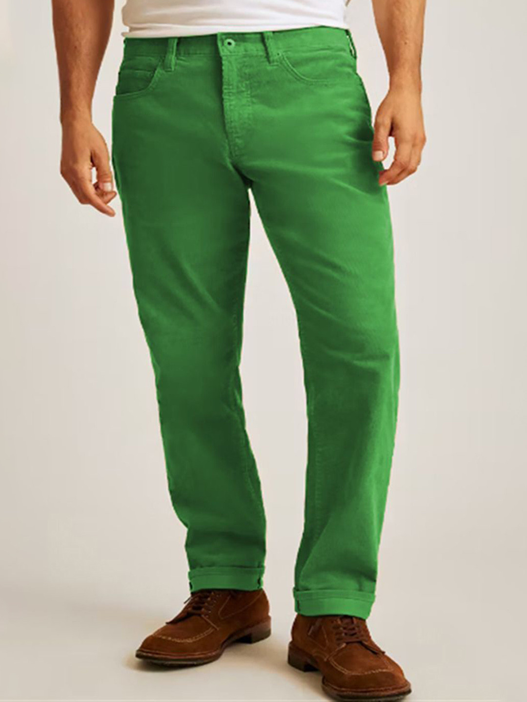 

StyleCast x Revolte Men Easy Wash Trousers, Green