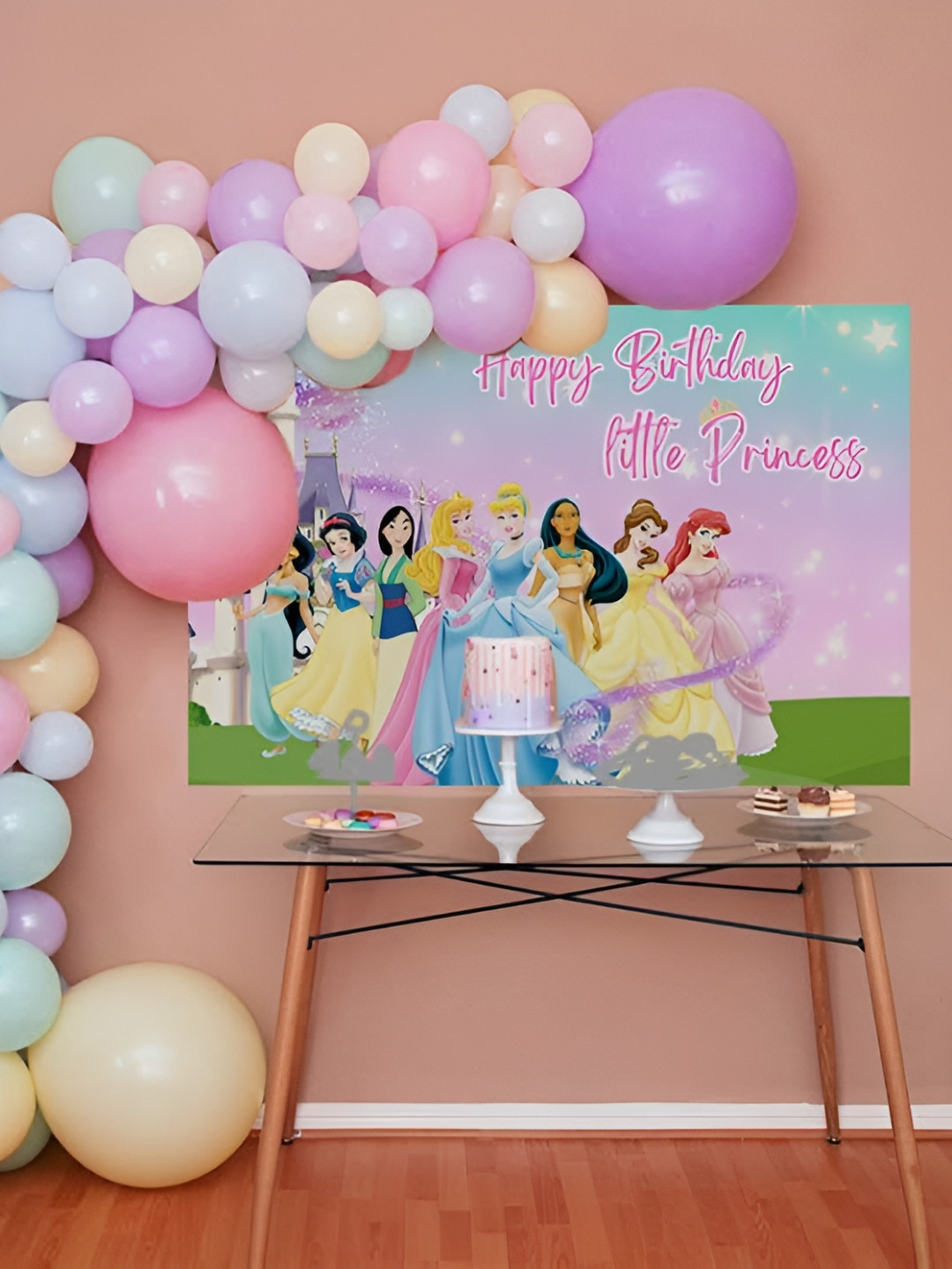 

Special You Pink and Purple 56 Pieces Princess Theme Birthday Decoration Kit