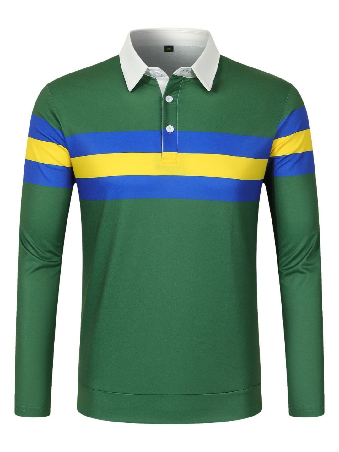 

StyleCast x Revolte Men Striped Polo Collar T-shirt, Green