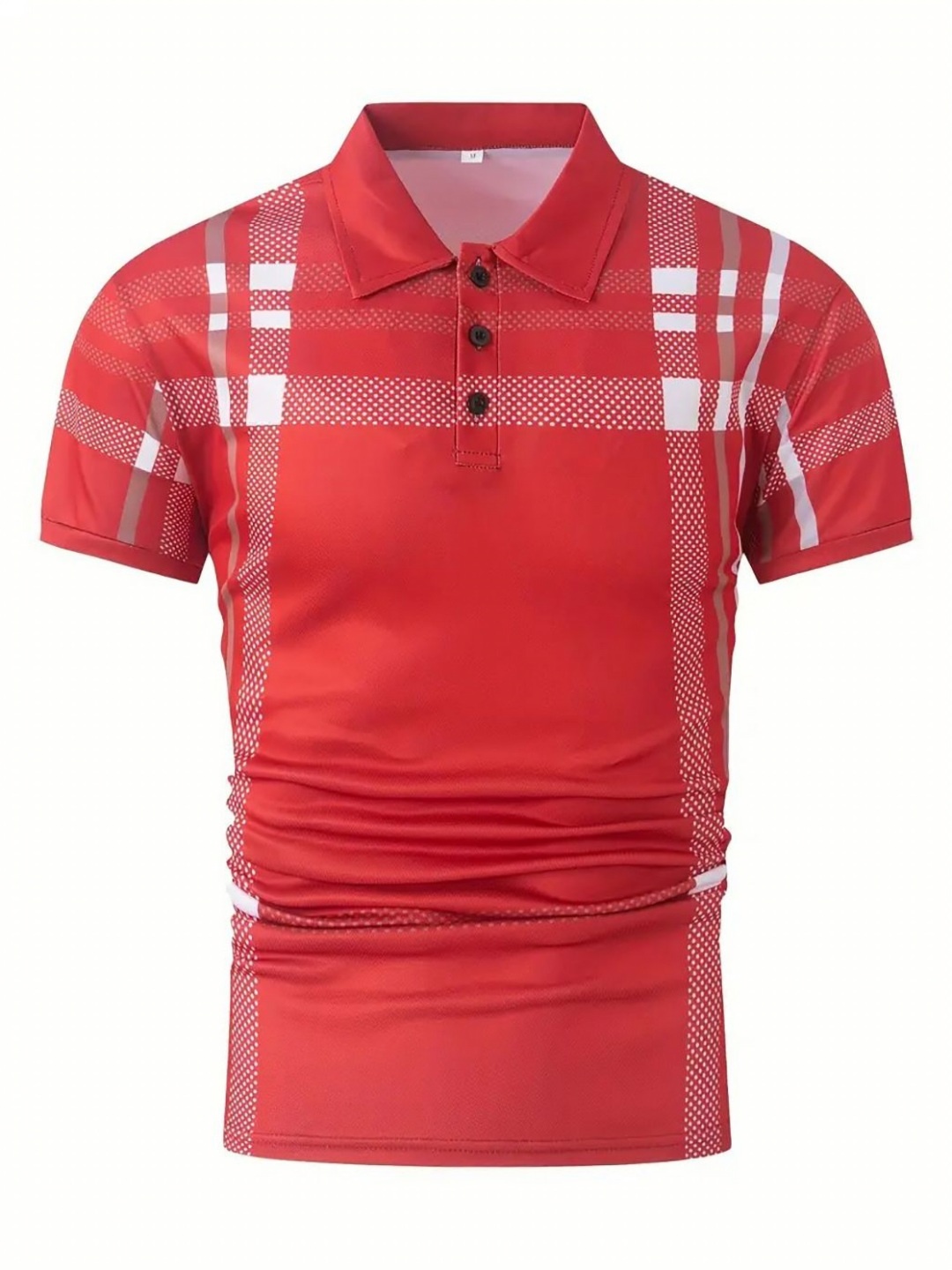 

StyleCast x Revolte Men Checked Polo Collar T-shirt, Red