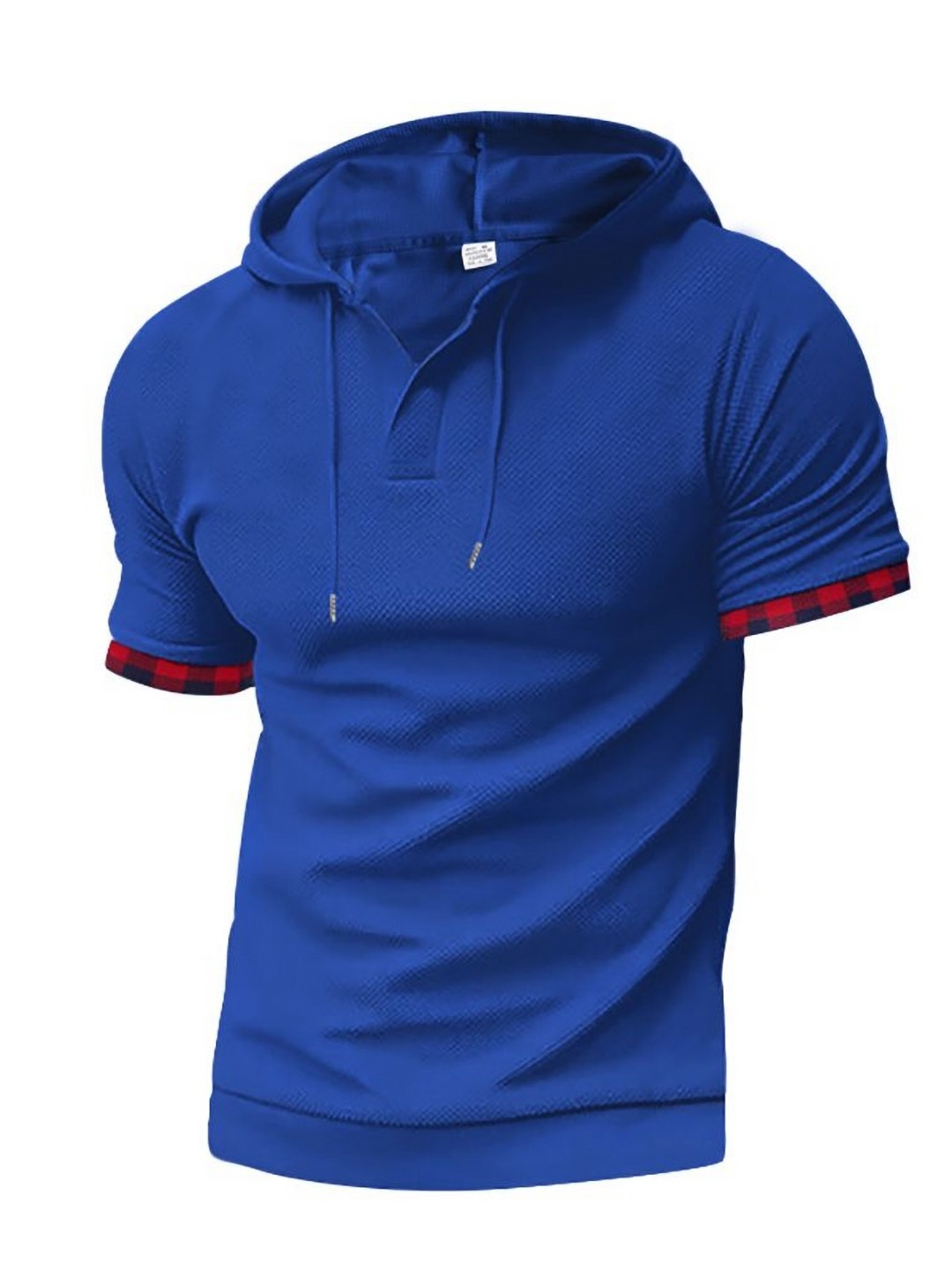 

StyleCast x Revolte Men Solid Hooded T-shirt, Blue