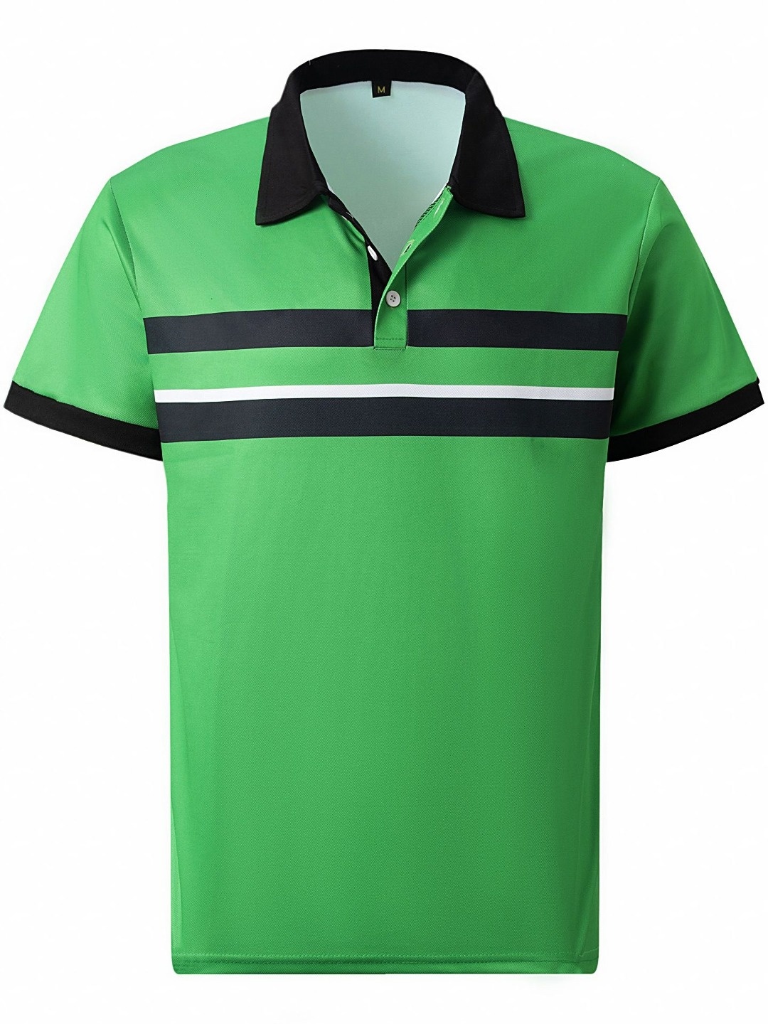 

StyleCast x Revolte Men Striped Polo Collar T-shirt, Green