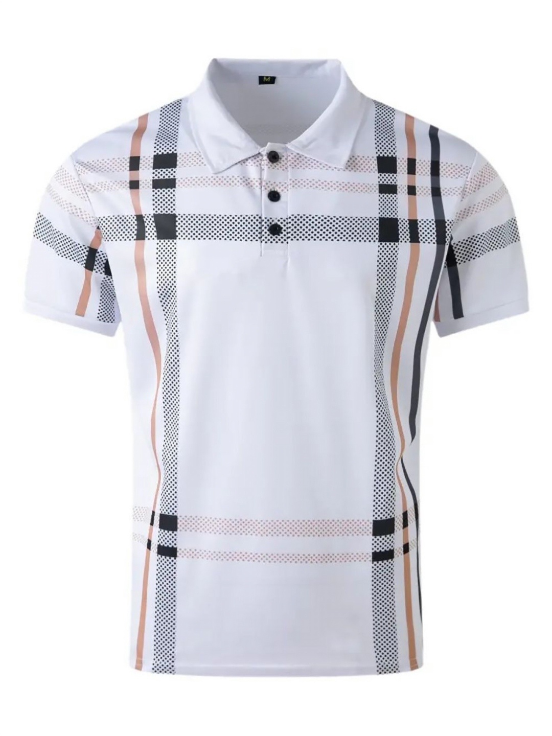 

StyleCast x Revolte Men Checked Polo Collar T-shirt, White