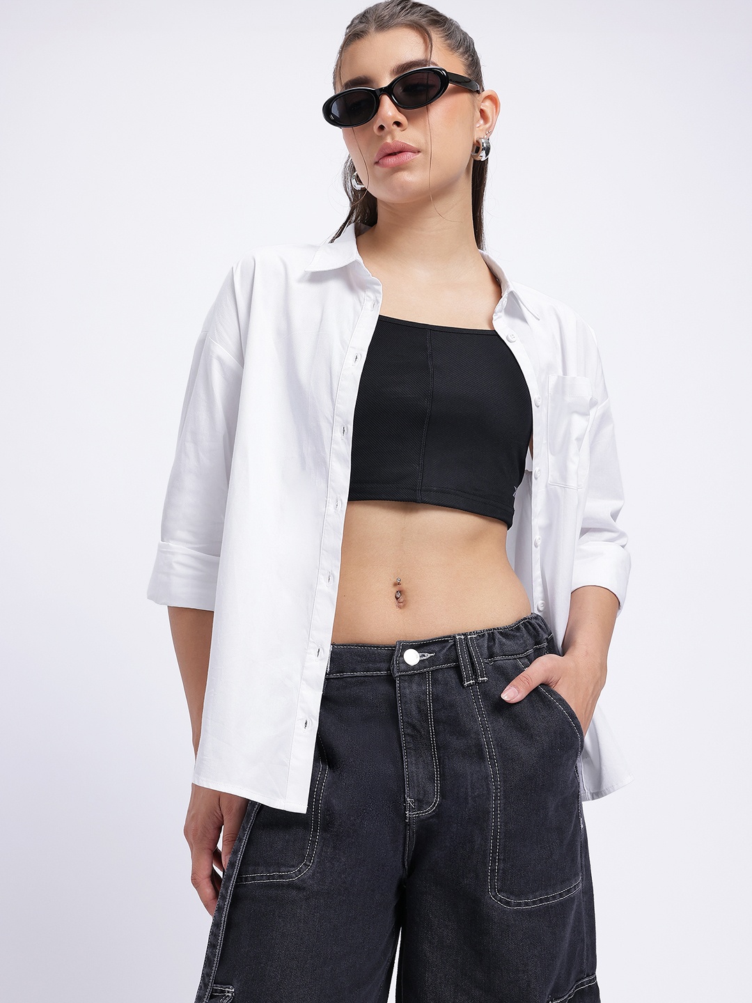 

glitchez Timeless Twists Regular Fit Shirt, White