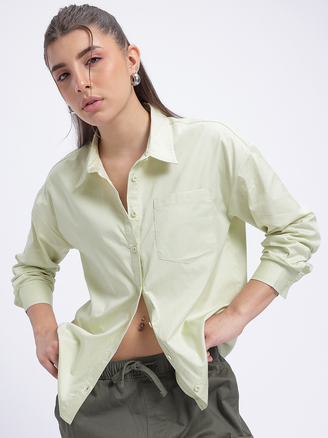 

glitchez Timeless Twists Regular Fit Shirt, Green