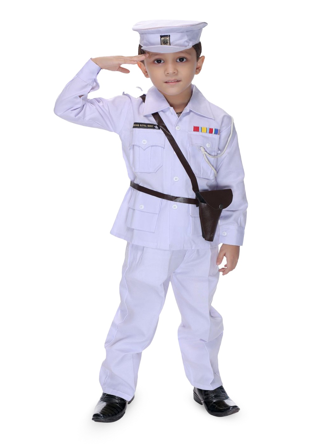 

Smuktar garments Boys Long Sleeves Shirt with Trousers, White