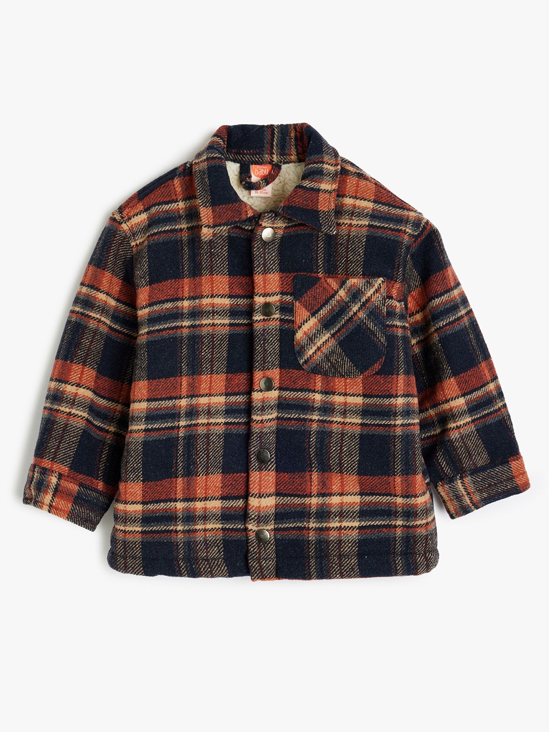 

Koton Boys Spread Collar Tartan Checked Casual Shirt, Navy blue