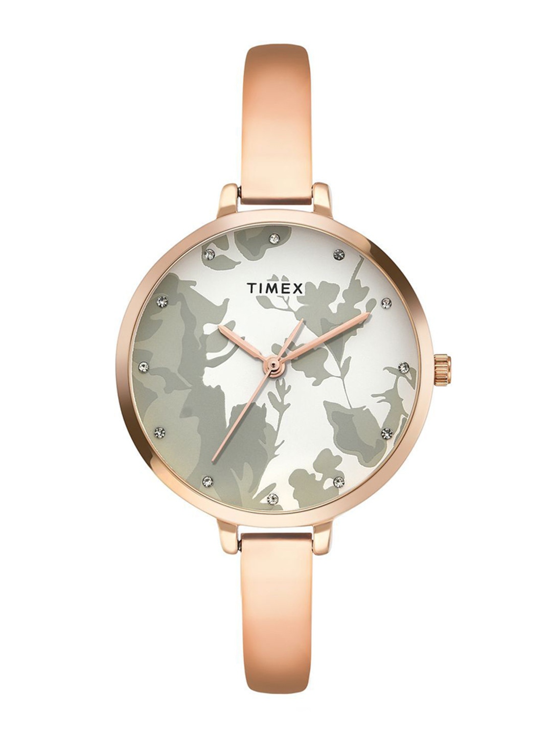 

Timex Women Brass Dial & Stainless Steel Bracelet Style Straps Analogue Watch TWEL128SMU08, White