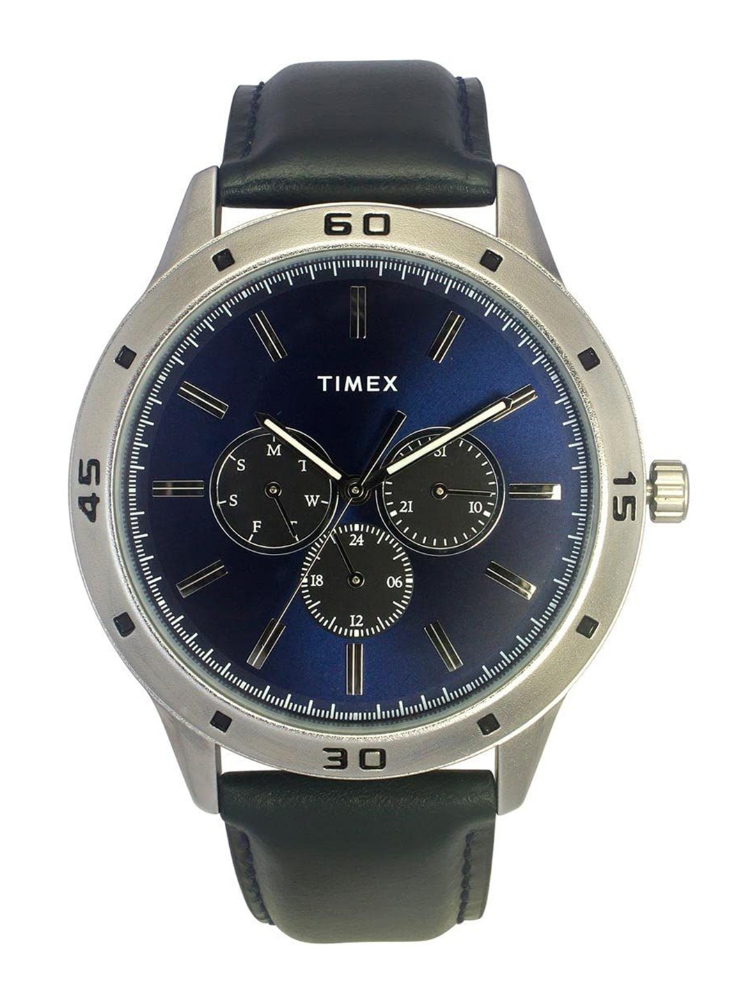 

Timex Men Brass Dial & Leather Straps Analogue Watch TWEG135SMU01, Blue