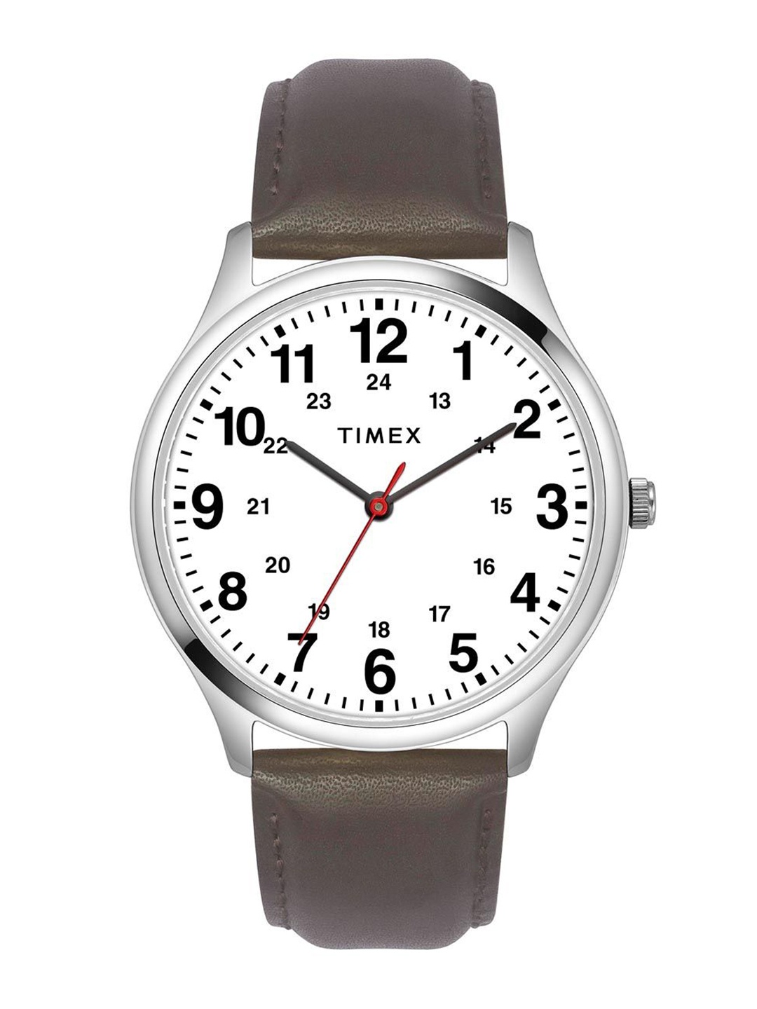 

Timex Men Brass Printed Dial & Leather Straps Analogue Watch TWTG73SMU06, White