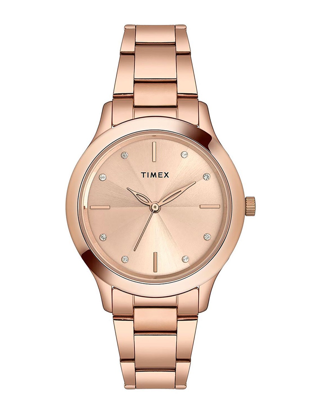 

Timex Women Stainless Steel Bracelet Style Straps Analogue Watch TWEL98SMU07, Rose gold