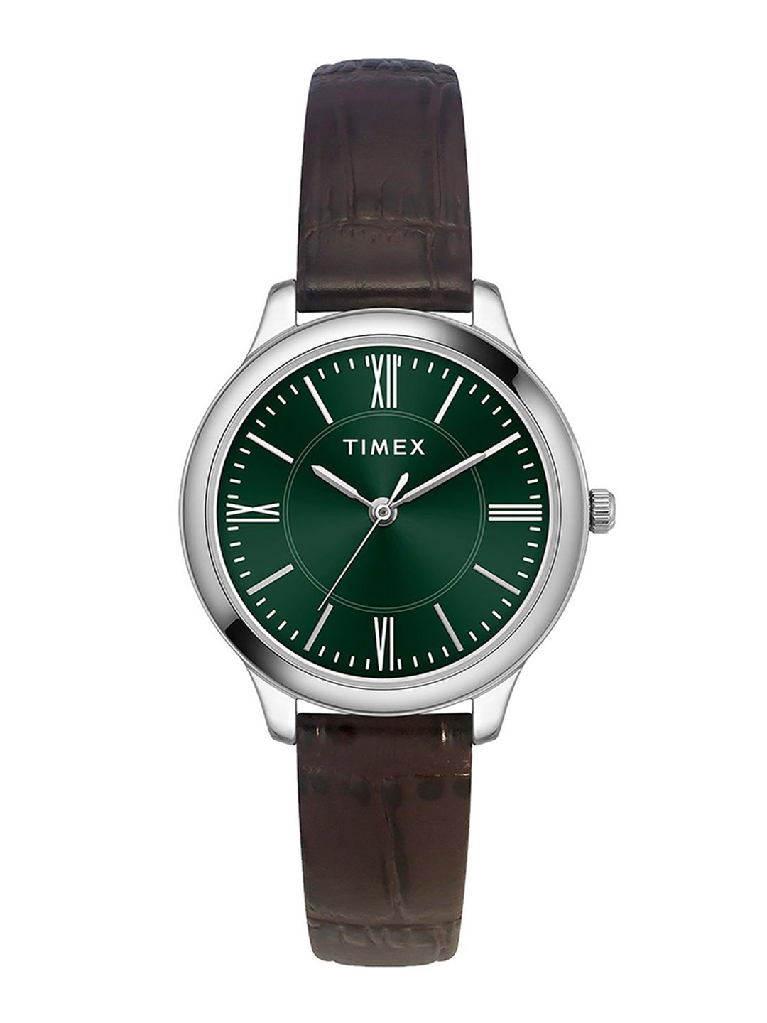 

Timex Women Brass Dial & Leather Straps Analogue Watch TWEL149SMU07, Green