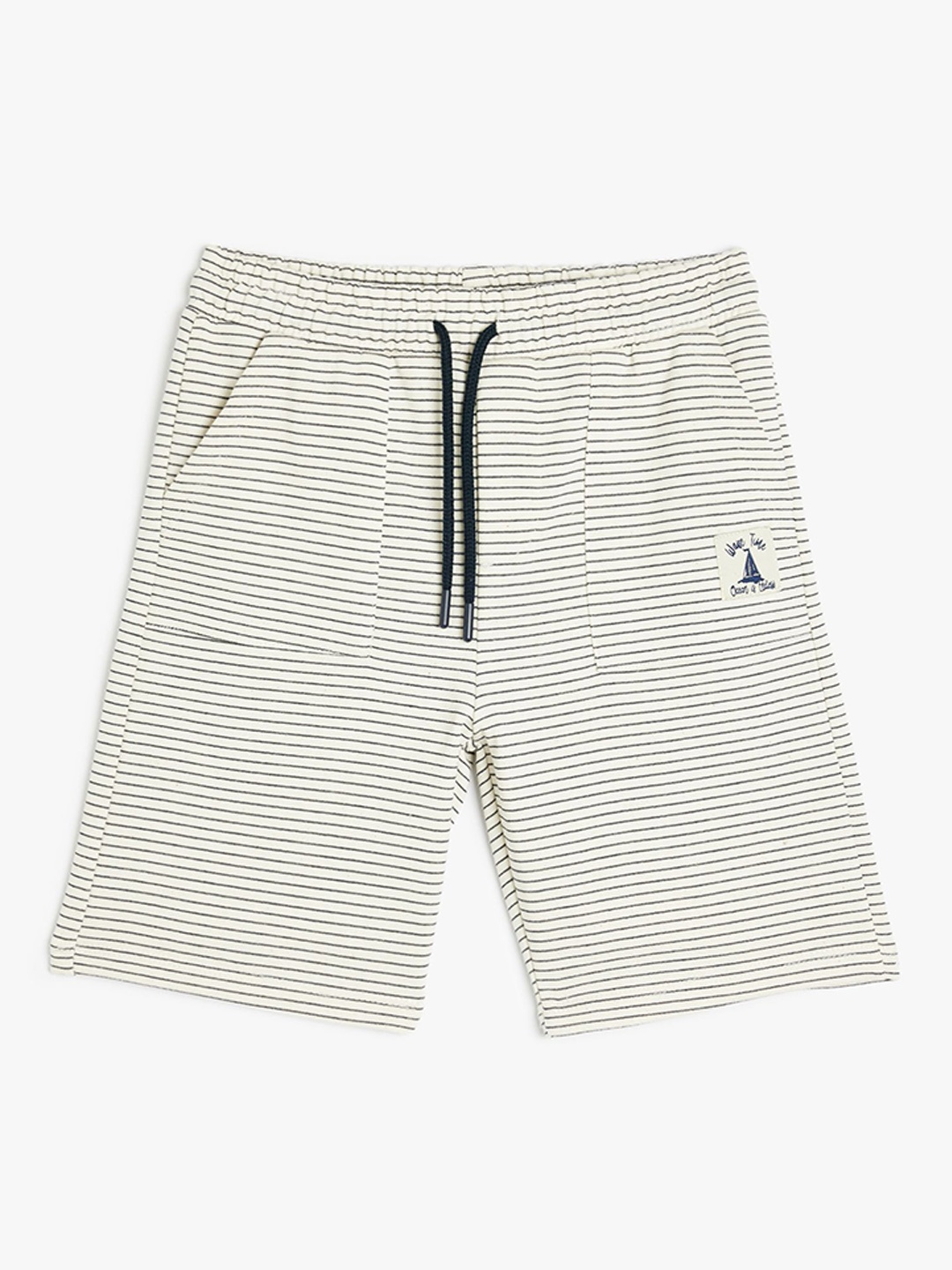 

Koton Boys Striped Mid-Rise Regular Fit Shorts, Off white