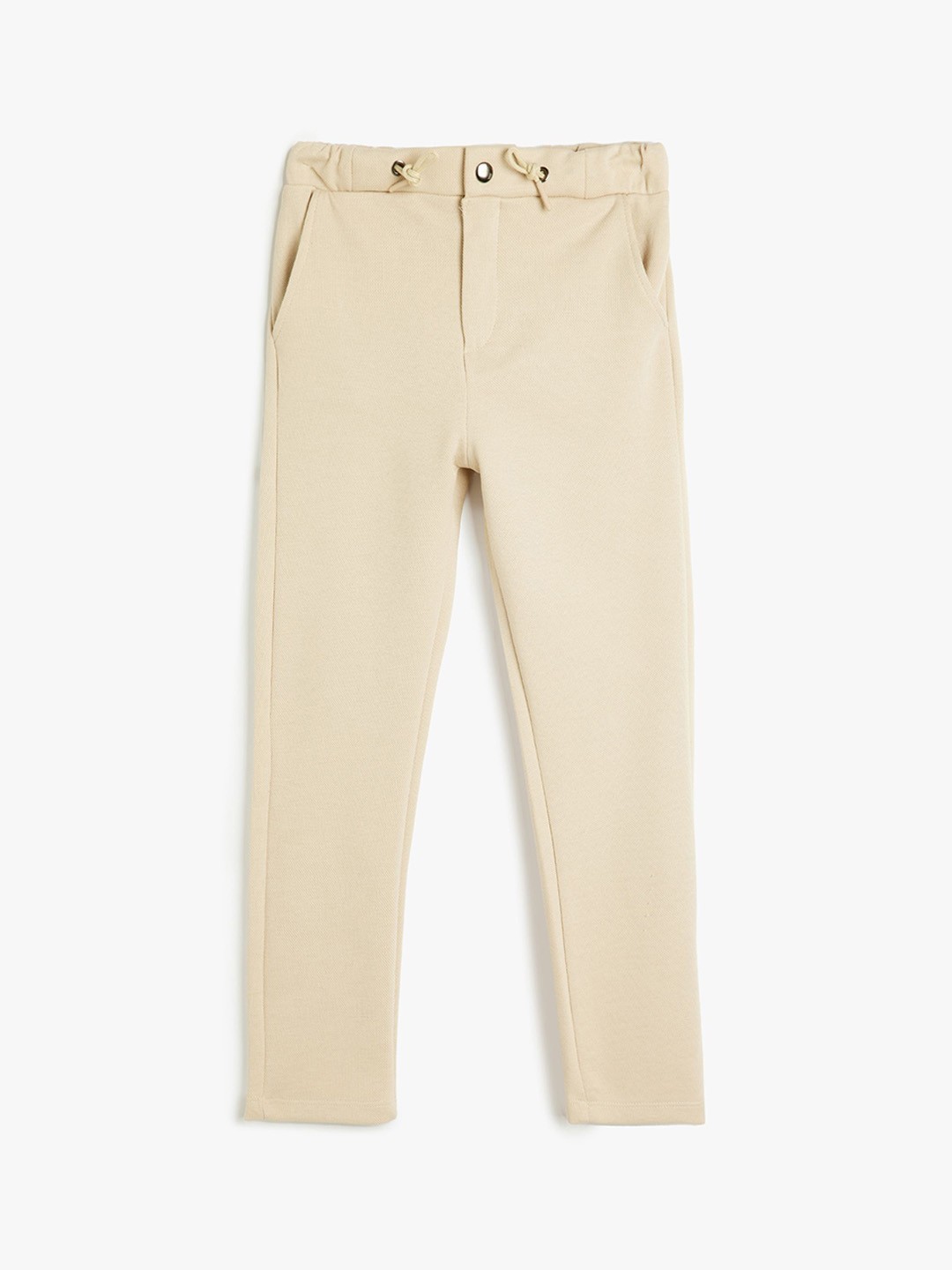 

Koton Boys Mid-Rise Trousers, Beige