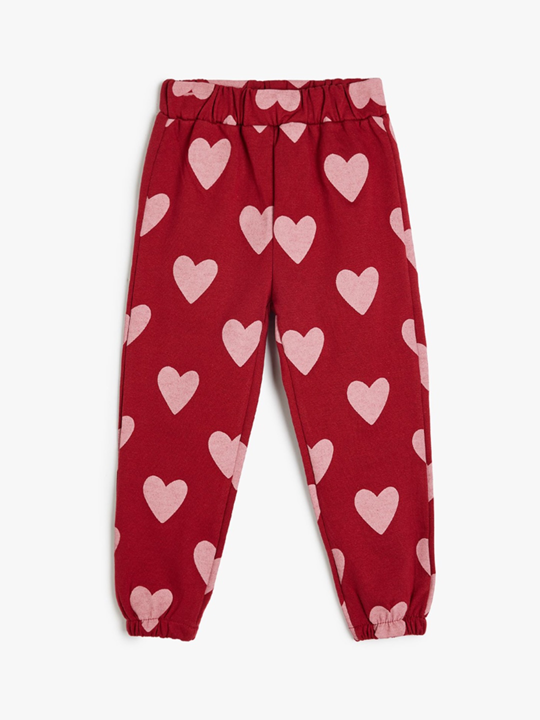 

Koton Infant Girls Self Design Printed Pure Cotton Joggers, Red
