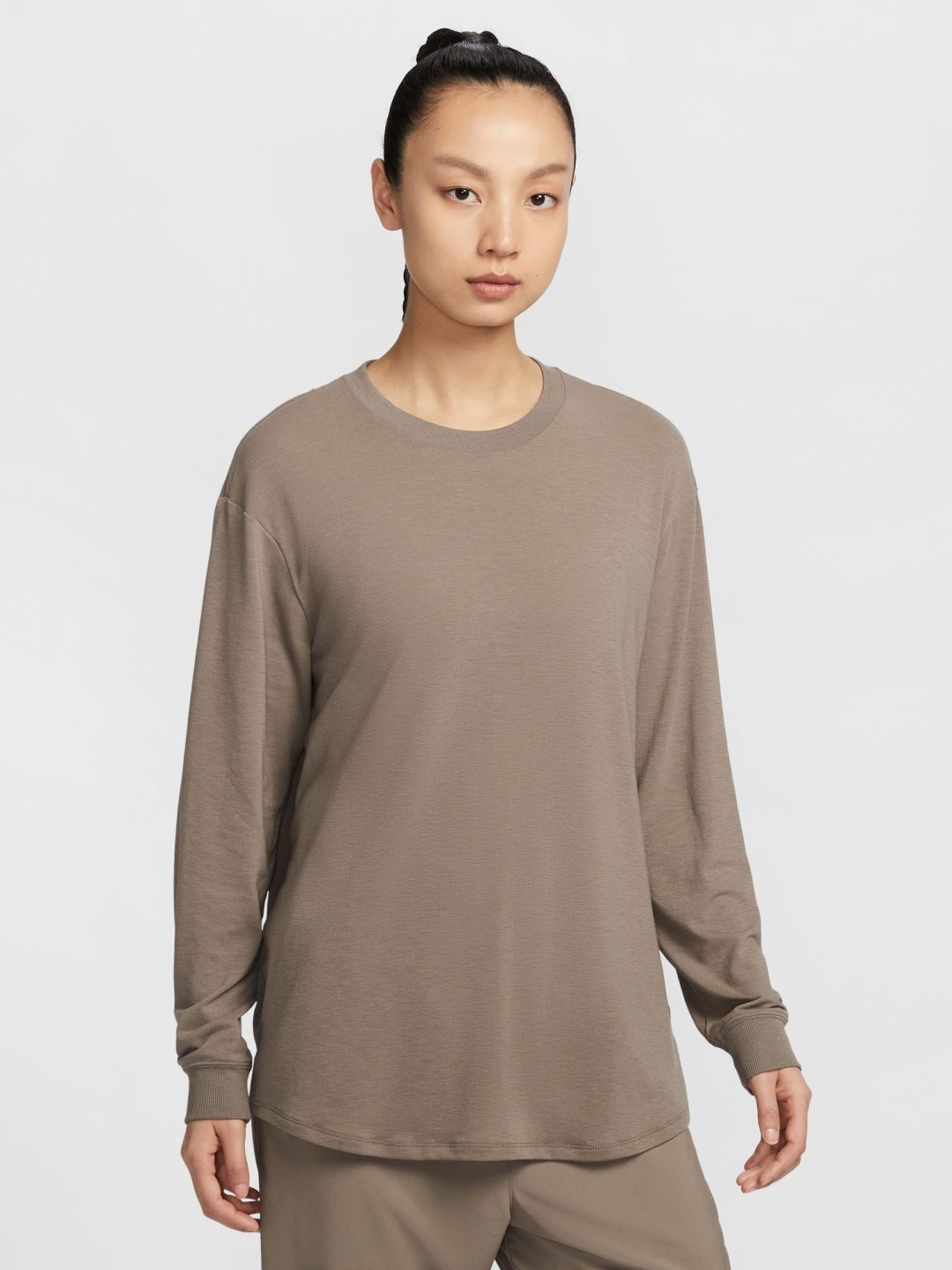 

Nike One Relaxed Women's Dri-FIT Long-Sleeve Top, Brown