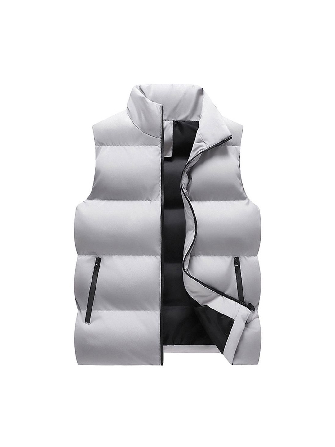 

StyleCast x Revolte Mock Collar Puffer Casual Jacket, Grey