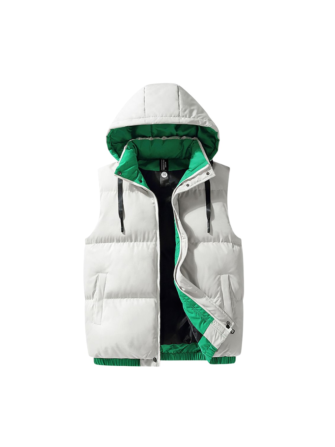 

StyleCast x Revolte Lapel Collar Puffer Casual Jacket, White