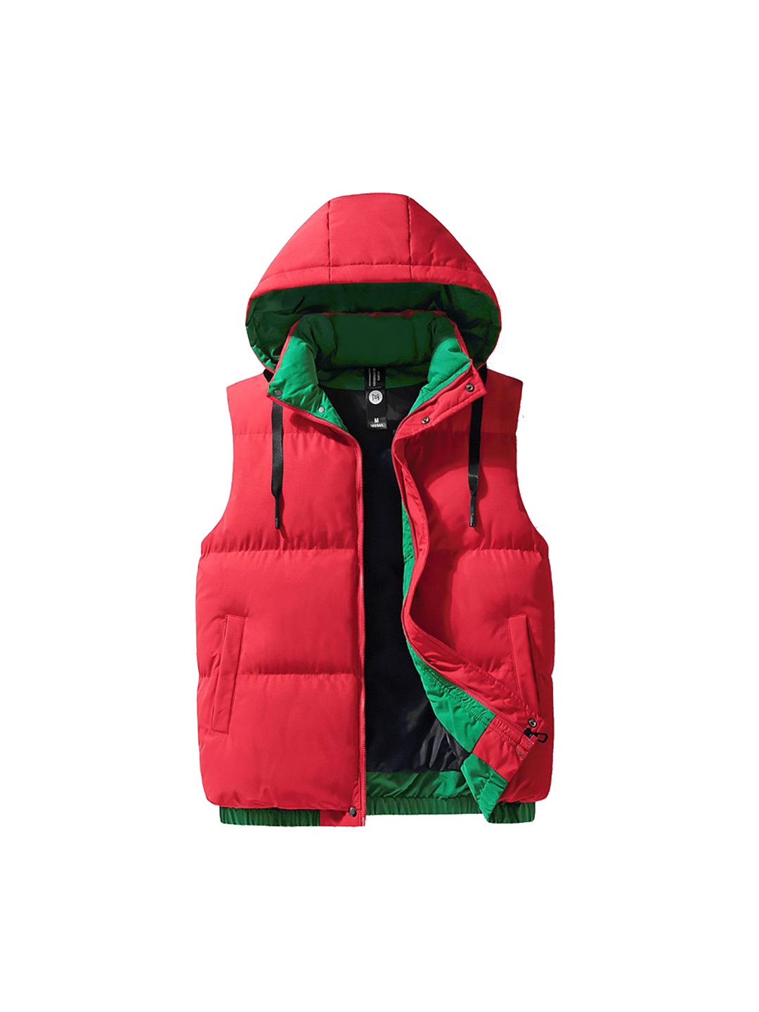 

StyleCast x Revolte Hooded Gilet Casual Jacket, Red