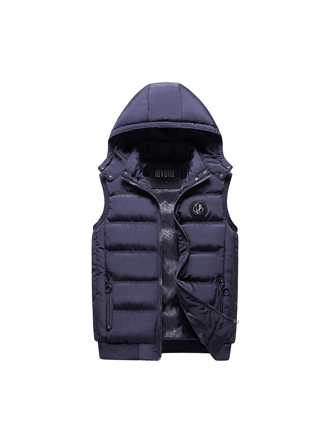 

StyleCast x Revolte Hooded Quilted Casual Jacket, Blue