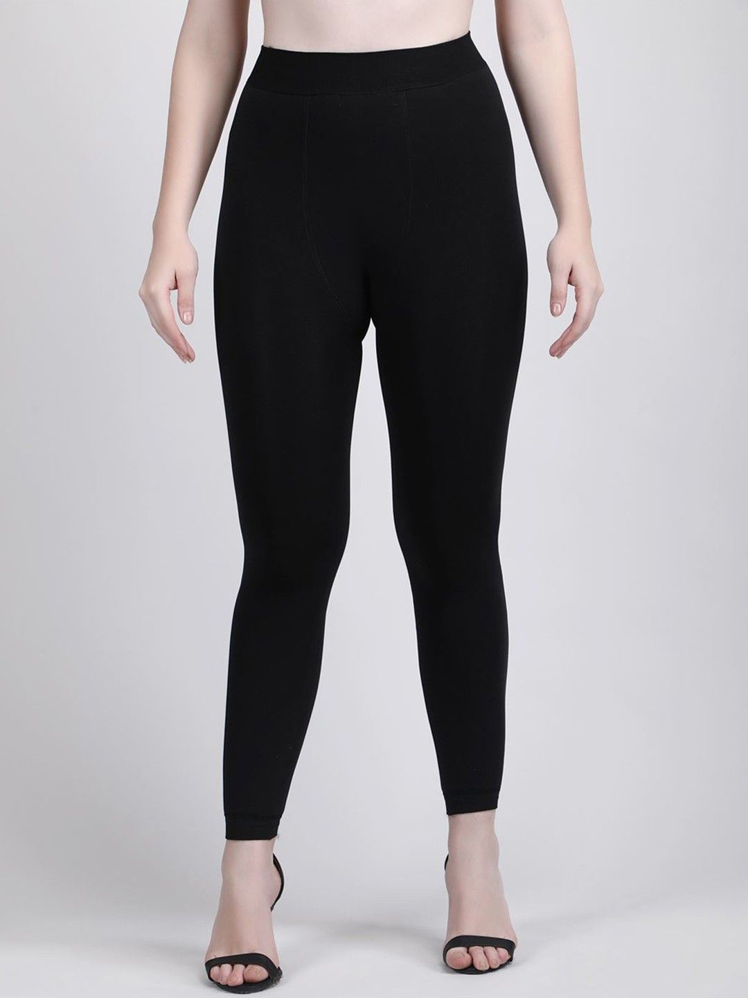 

DUNBERRY LONDON Women Fur Fleece Warm Woolen Winter Thermal Tights, Black