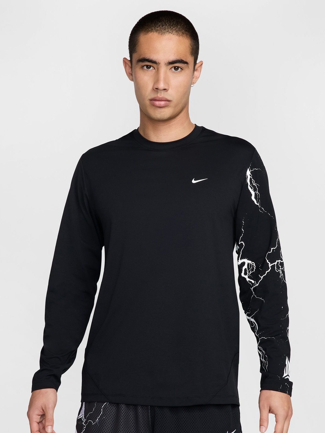 

Nike Ja Men Dri-FIT Long-Sleeve Basketball Top, Black