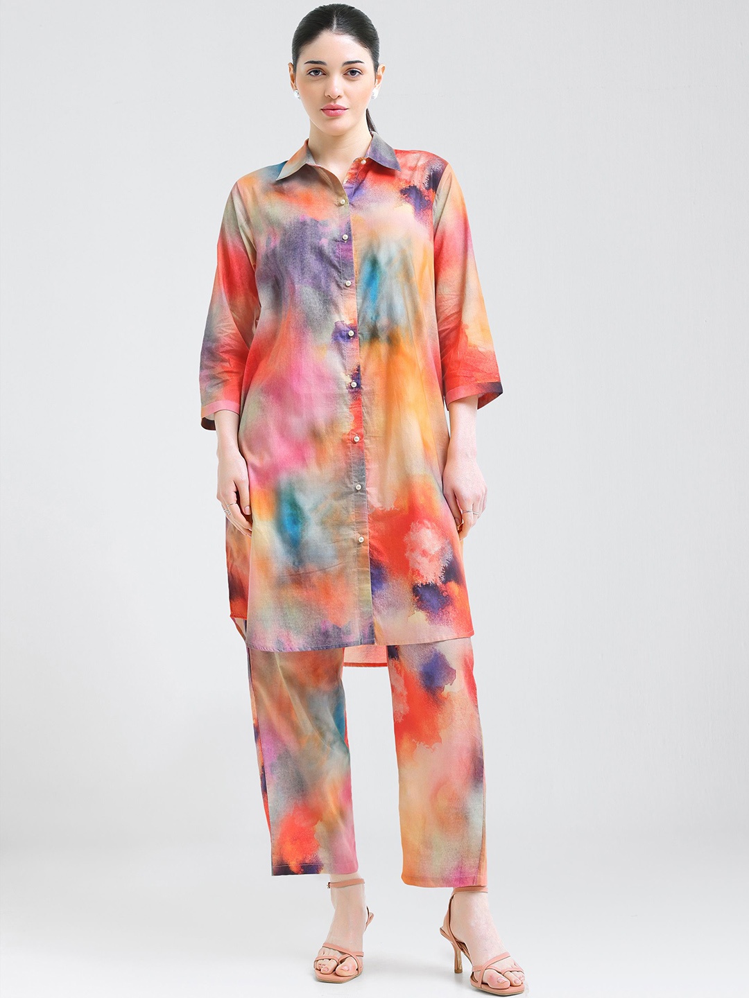 

I like me Printed Tunic And Trousers, Orange