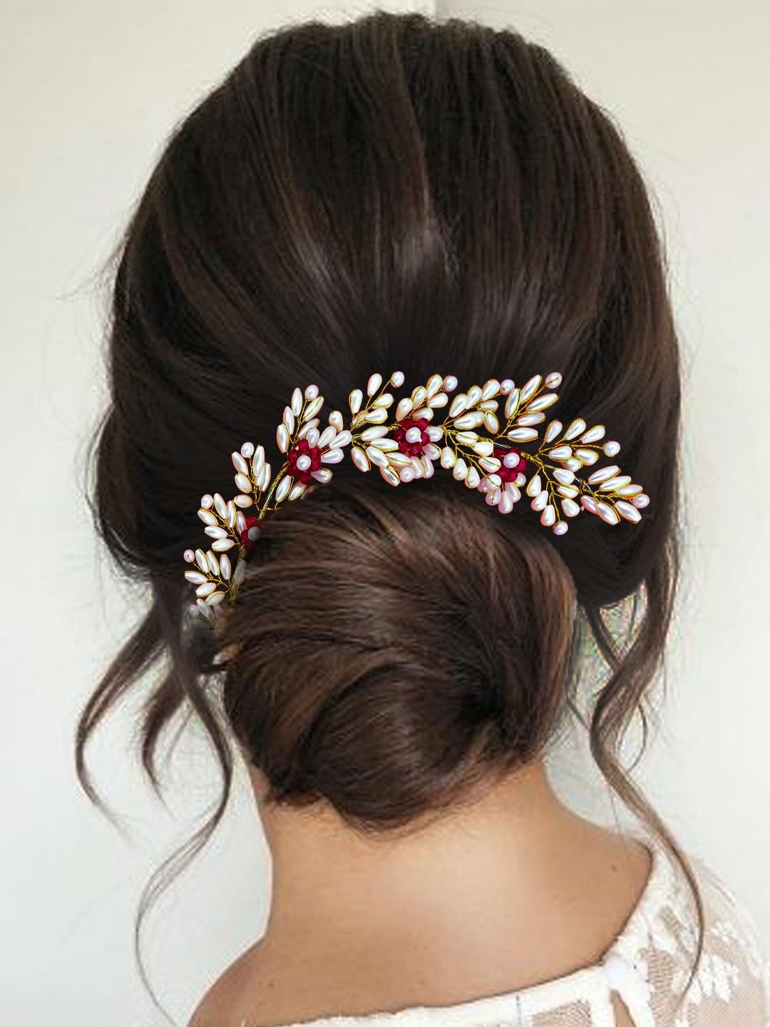 

FIMBUL Women Embellished Tiara, Gold