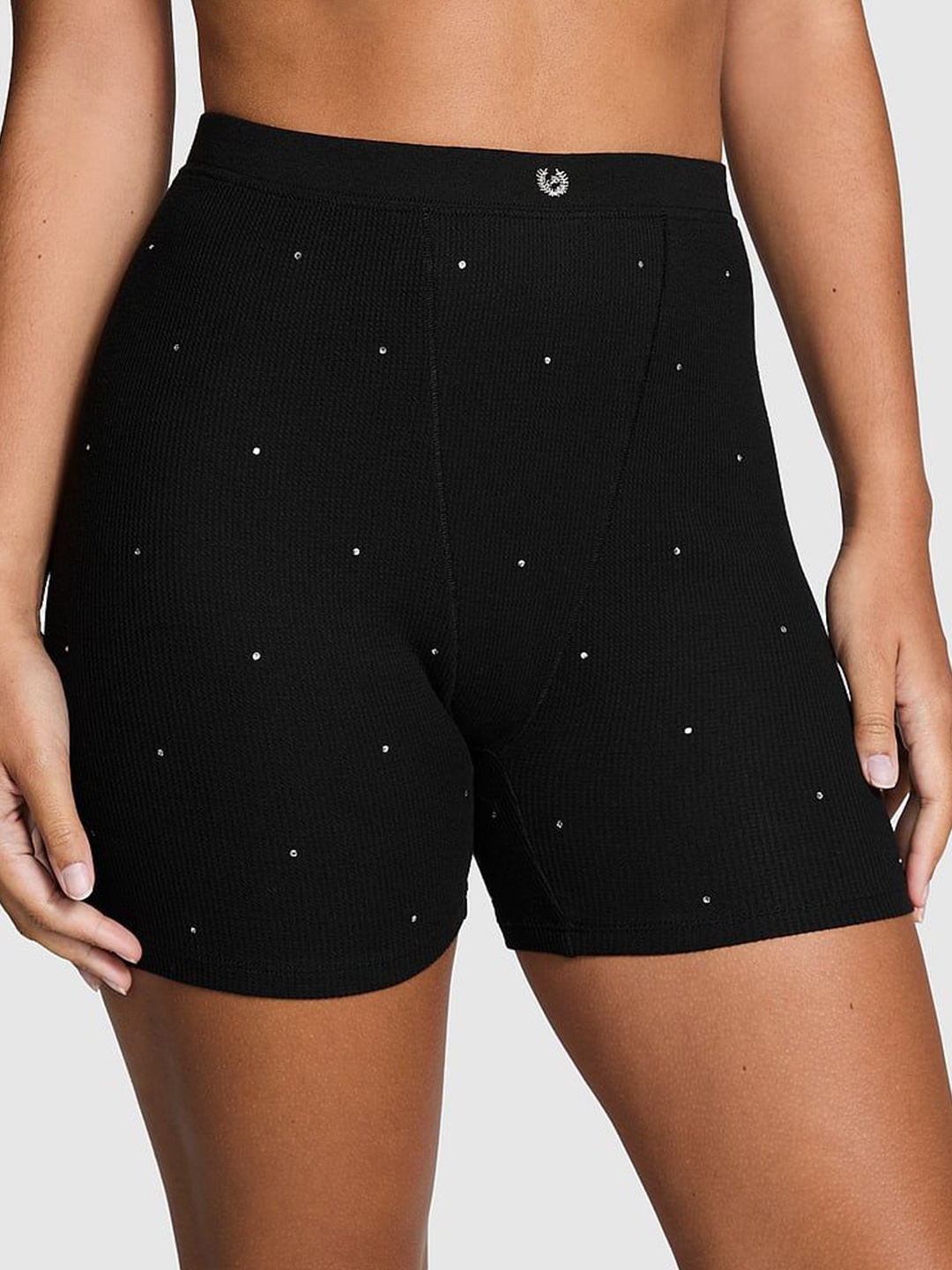 

Victoria's Secret Women Printed Lounge Shorts, Black