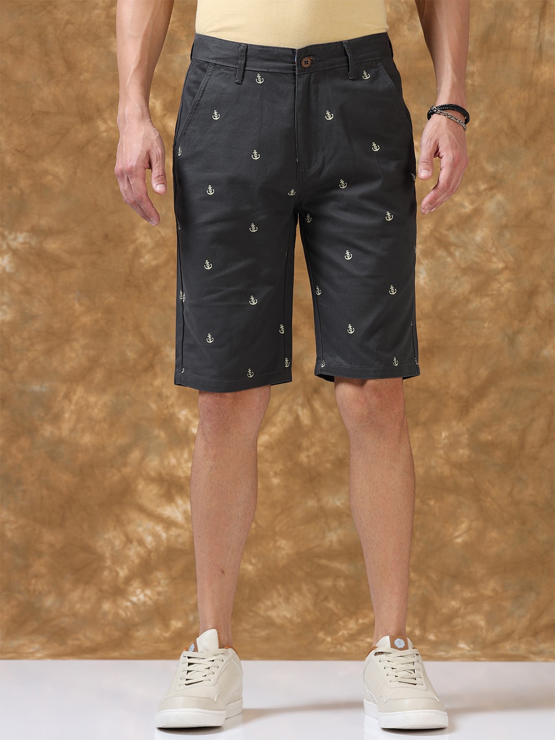 

THINC Men Checked Technology Shorts, Grey