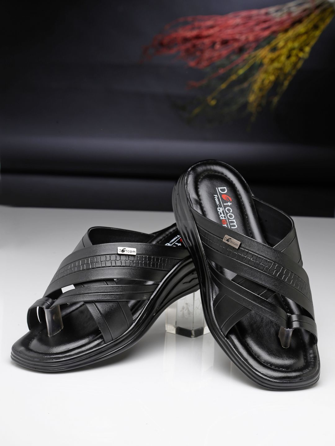 

Action Men Comfort Sandals, Black