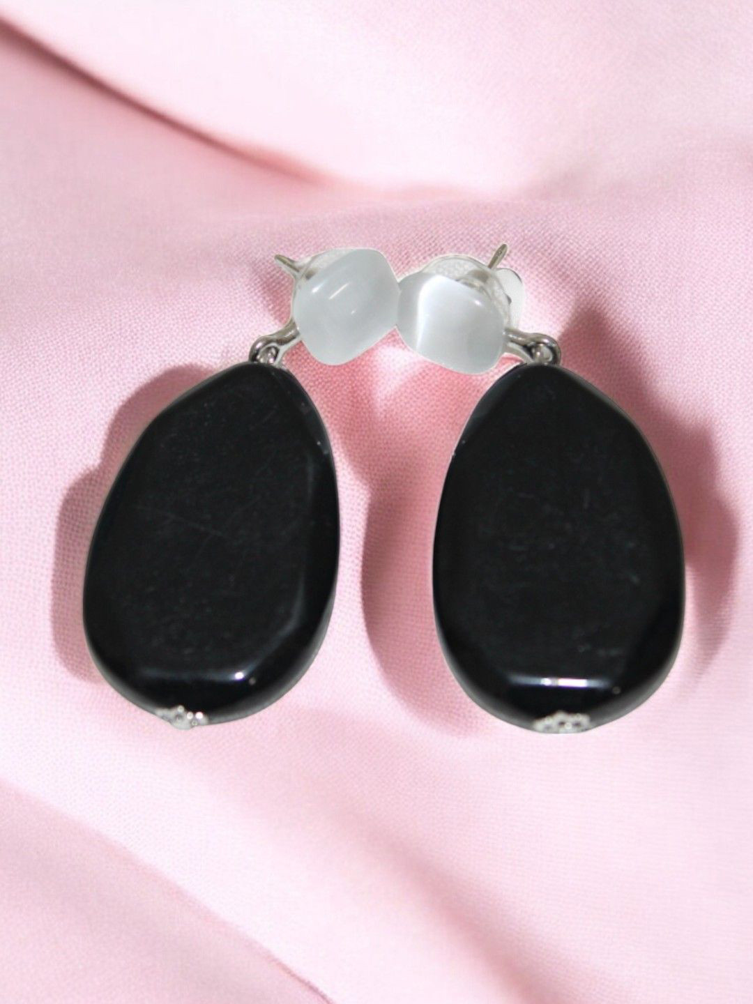 

Jolly Faces Contemporary Drop Earrings, Black