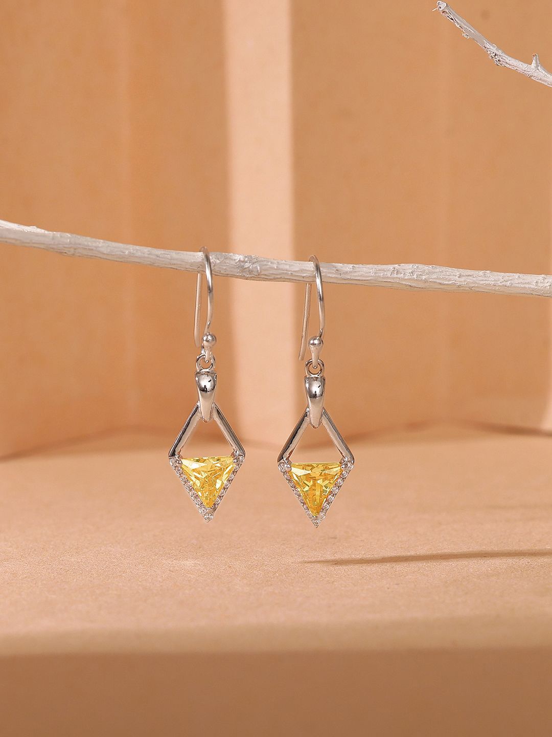 

GIVA 925 Sterling Silver Rhodium-Plated Contemporary Prism Drop Earrings