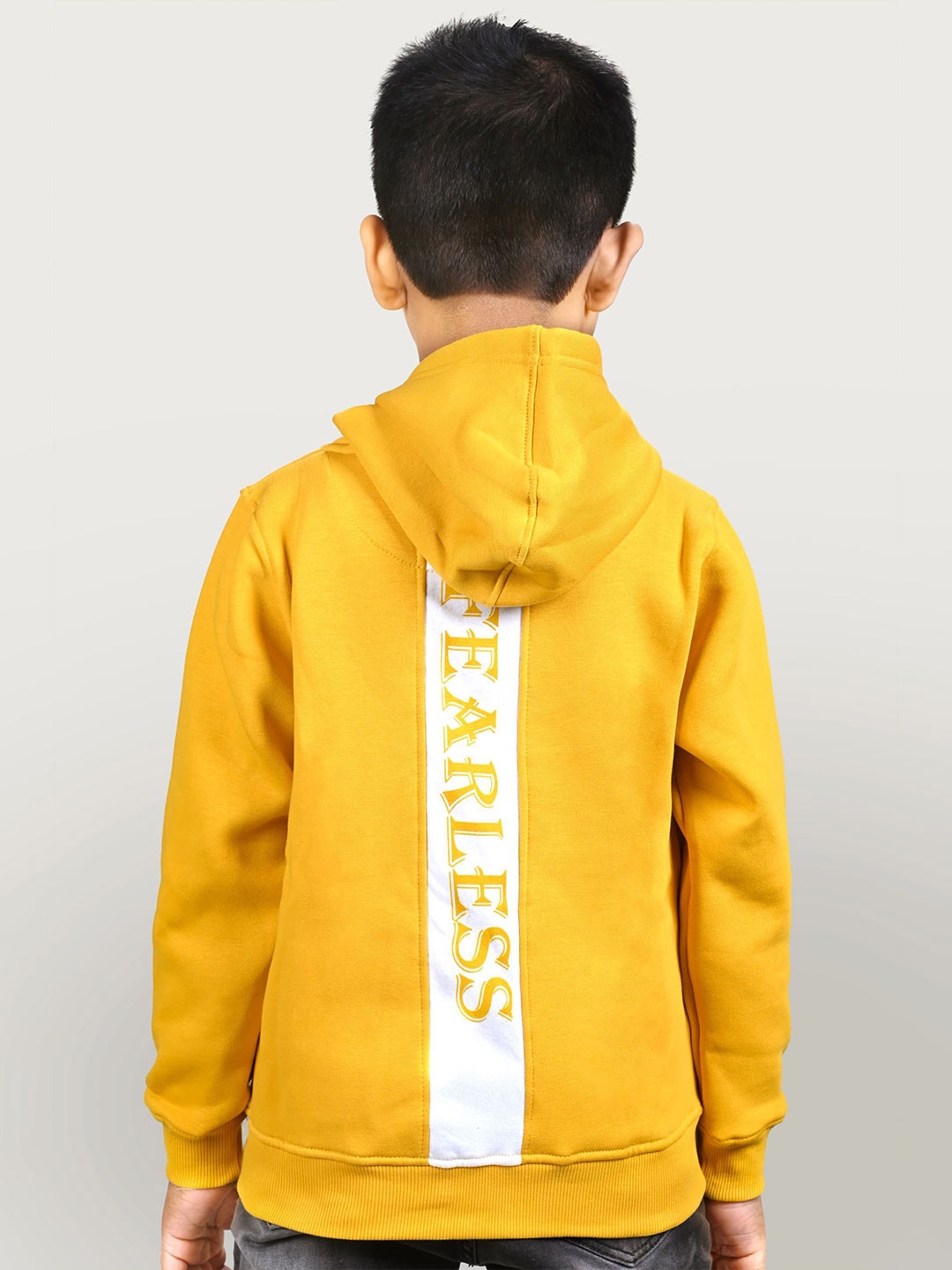 

YOUMAA Boys Graphic Printed Hooded Sweatshirt, Yellow