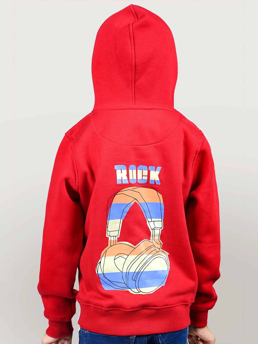 

YOUMAA Boys Printed Hooded Sweatshirt, Red