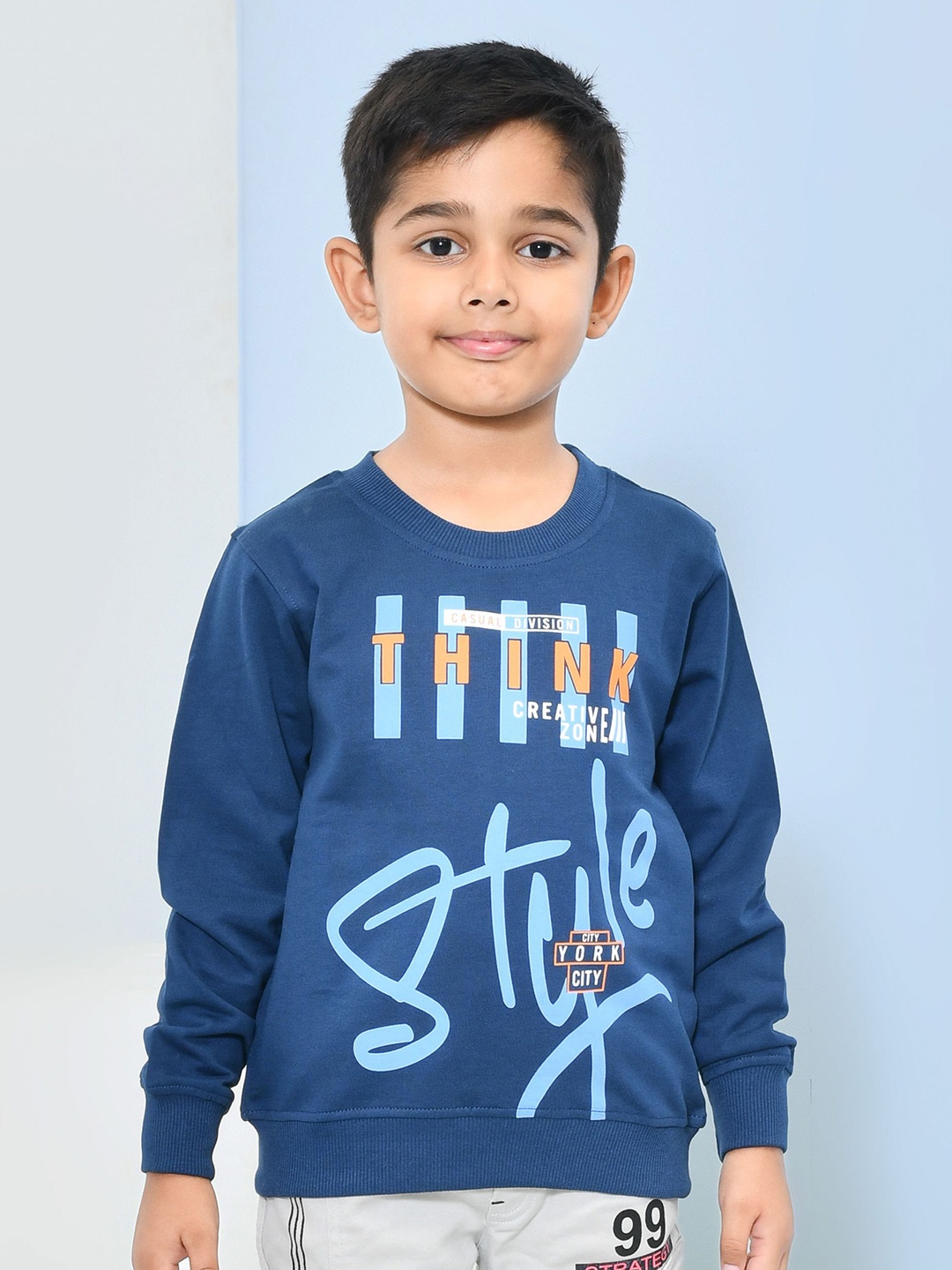 

YOUMAA Boys Printed Pullover Sweatshirt, Blue