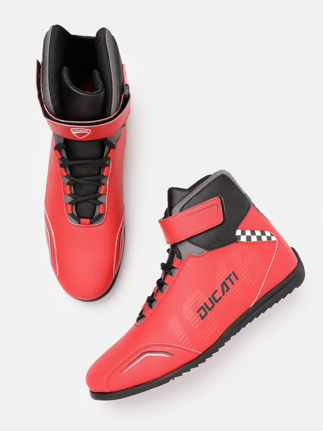 

Ducati Men Mid-Top Everyday Sneakers, Red