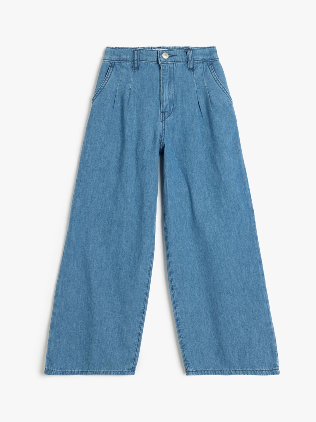 

Koton Girls Regular Fit High-Rise Cotton Jeans, Blue