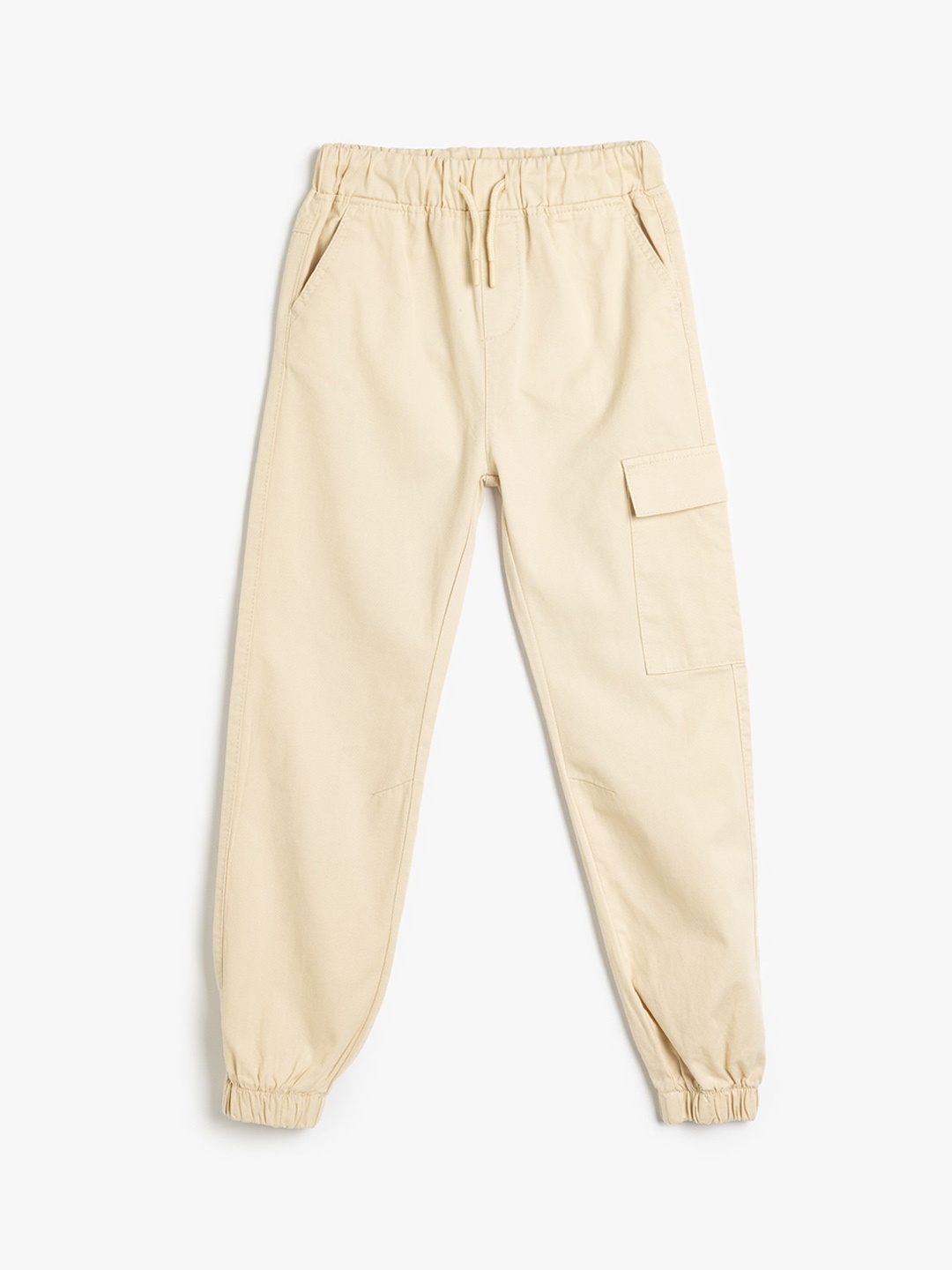 

Koton Boys Cotton High-Rise Joggers Trousers, Beige
