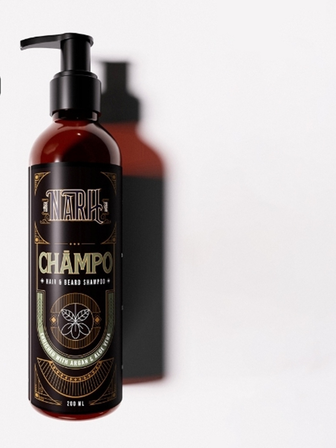 

NARH Champo Men Argan Oil & Aloe Vera Beard & Hair Shampoo - 200 ml, Black